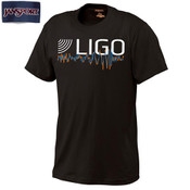 Black T-shirt with LIGO graphic